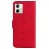 Peňaženkové kožené puzdro Skin Feel Pure Color na Moto G54 5G / G54 5G Power Edition - Červená