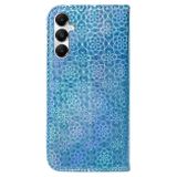 Peňaženkové kožené puzdro Colorful Magnetic na Samsung Galaxy A05s - Modrá