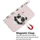 Peňaženkové kožené puzdro Colored Horizontal na Motorola G14 - Heart Panda