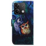 Peňaženkové kožené puzdro na Xiaomi Redmi Note 13 - Oil Painting Owl