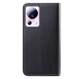 Peňaženkové kožené puzdro TRICOLOR na Xiaomi 13 Lite - Čierna