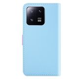 Multifunkčné peňaženkové puzdro Tricolor na Xiaomi 13 Pro - Modrá