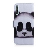 Peňaženkové kožené puzdro na Huawei P Smart S - Panda