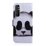 Peňaženkové kožené puzdro na Xiaomi Mi Note 10 Lite - Panda