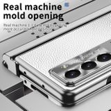 Plastový kryt Magnetic Shell na Samsung Galaxy Z Fold5 - Strieborná