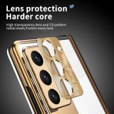 Plastový kryt Magnetic Shell na Samsung Galaxy Z Fold5 - Strieborná + Zlatá