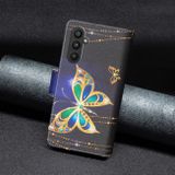 Peňaženkové kožené puzdro na Samsung Galaxy A25 5G - Big Butterfly