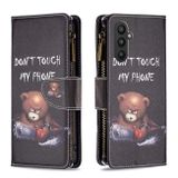 Peňaženkové kožené puzdro na Samsung Galaxy A25 5G - Bear
