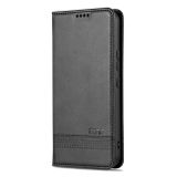 Peňaženkové kožené puzdro AZNS na Samsung Galaxy S23 FE - Čierna