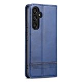 Peňaženkové kožené puzdro AZNS na Samsung Galaxy S23 FE - Tmavo modrá