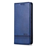 Peňaženkové kožené puzdro AZNS Magnetic Calf na Galaxy A55 5G - Tmavo modrá