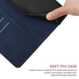 Peňaženkové kožené puzdro Stitching Embossed na Galaxy A55 5G - Modrá