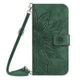 Peňaženkové kožené puzdro Sun Flower na Honor 90 Lite - Zelená