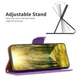 Peňaženkové kožené puzdro Litchi Texture Pure Color na Galaxy A35 5G - Fialová
