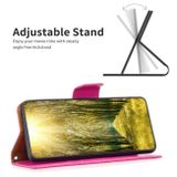 Peňaženkové kožené puzdro Litchi Texture Pure Color na Galaxy A35 5G - Ružovo červená