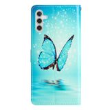 Peňaženkové kožené puzdro na Samsung Galaxy A25 5G - Blue Butterfly