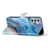 Peňaženkové kožené puzdro na Samsung Galaxy A25 5G - Blue Marble