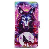 Peňaženkové kožené puzdro na Samsung Galaxy A25 5G - Wolf Totem