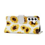 Peňaženkové kožené puzdro na Samsung Galaxy A25 5G - Sunflower