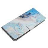 Peňaženkové kožené puzdro Colored na iPhone 15 Pro - Blue Marble