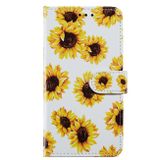 Peňaženkové kožené puzdro Colored na iPhone 15 Pro - Sunflower