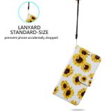 Peňaženkové kožené puzdro Colored na iPhone 15 Pro - Sunflower