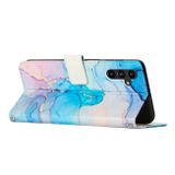 Peňaženkové kožené puzdro Marble Pattern na Samsung Galaxy A25 5G - Ružová a Zelená