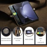 Multifunkčné peňaženkové puzdro CaseMe Crazy Horse na Samsung Galaxy Z Fold5 - Kávová