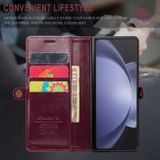Multifunkčné peňaženkové puzdro CaseMe Crazy Horse na Samsung Galaxy Z Fold5 - Bordová