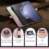 Multifunkčné peňaženkové puzdro CaseMe Crazy Horse na Samsung Galaxy Z Fold5 - Ružová