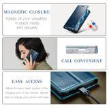 Peňaženkové kožené puzdro CaseMe Business na Samsung Galaxy S23 FE - Modro zelená