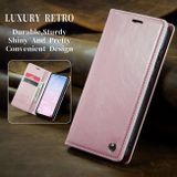 Peňaženkové kožené puzdro CaseMe Business na Samsung Galaxy S23 FE - Ružová