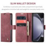 Multifunkčné peňaženkové puzdro CaseMe Retro na Samsung Galaxy Z Fold5 - Vínovočervená