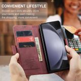 Multifunkčné peňaženkové puzdro CaseMe Retro na Samsung Galaxy Z Fold5 - Vínovočervená