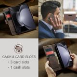 Multifunkčné peňaženkové puzdro CaseMe Retro na Samsung Galaxy Z Fold5 - Kávová