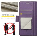 Peňaženkové kožené puzdro CaseMe Anti-Theft na Samsung Galaxy Z Fold5 - Fialová