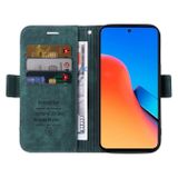 Peňaženkové kožené puzdro BETOPNICE Buckle na Xiaomi Redmi 12 - Zelená