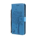 Peňaženkové kožené puzdro na Huawei P40 Lite E - Modrý