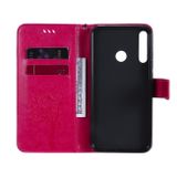 Peňaženkové kožené puzdro na Huawei P40 Lite E - Ružovočervený