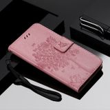 Peňaženkové kožené puzdro TREE na Samsung Galaxy A51 5G - Ružová
