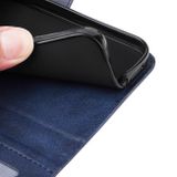 Peňaženkové kožené puzdro Classic Calf Texture na Samsung Galaxy A05s - Modrá