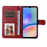 Peňaženkové kožené puzdro Classic Calf Texture na Samsung Galaxy A05s - Červená