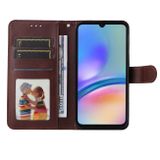 Peňaženkové kožené puzdro Classic Calf Texture na Samsung Galaxy A05s - Hnedá