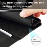 Peňaženkové kožené puzdro Texture Zipper na Xiaomi 14 Pro - Čierna