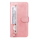 Peňaženkové kožené puzdro Global Zipper na Xiaomi Redmi Note 13 Pro - Ružové zlato