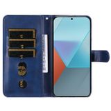 Peňaženkové kožené puzdro Global Zipper na Xiaomi Redmi Note 13 Pro - Modrá