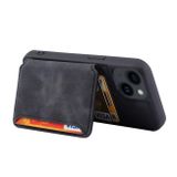 Kožený kryt Card Bag na iPhone 15 - Čierna