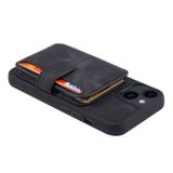 Kožený kryt Card Bag na iPhone 15 - Čierna