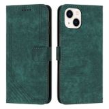 Peňaženkové kožené puzdro SKIN FEEL na iPhone 15 Plus – Zelená