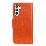 Peňaženkové kožené puzdro Nappa na Samsung Galaxy A25 5G - Oranžová